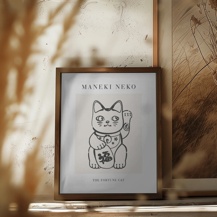 Manekineko No2 Framed Art Wall Decor