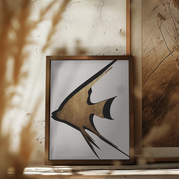 Gold Fish Framed Art Wall Decor