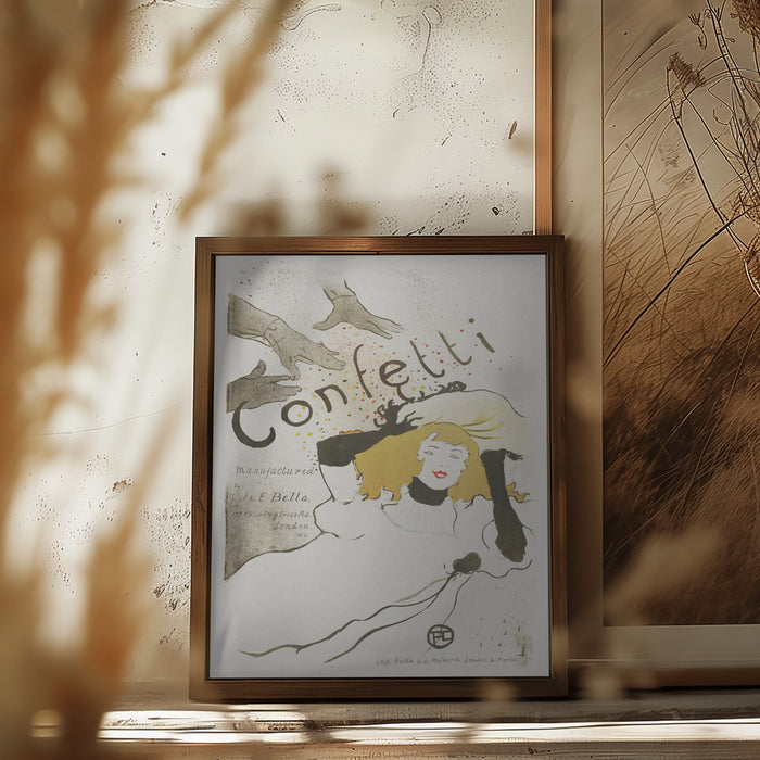 Confetti (1894) Framed Art Modern Wall Decor