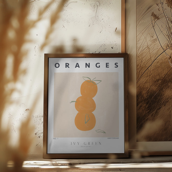 Oranges Framed Art Modern Wall Decor