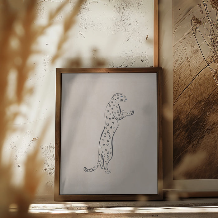 Leopard Framed Art Modern Wall Decor