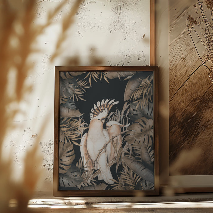 Jungle With Cockatoos Framed Art Wall Decor