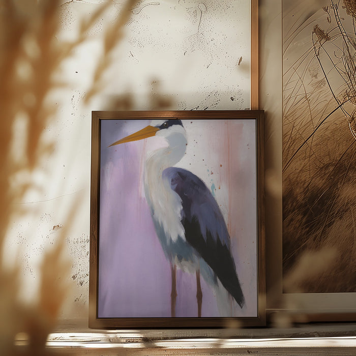 Stork Framed Art Modern Wall Decor