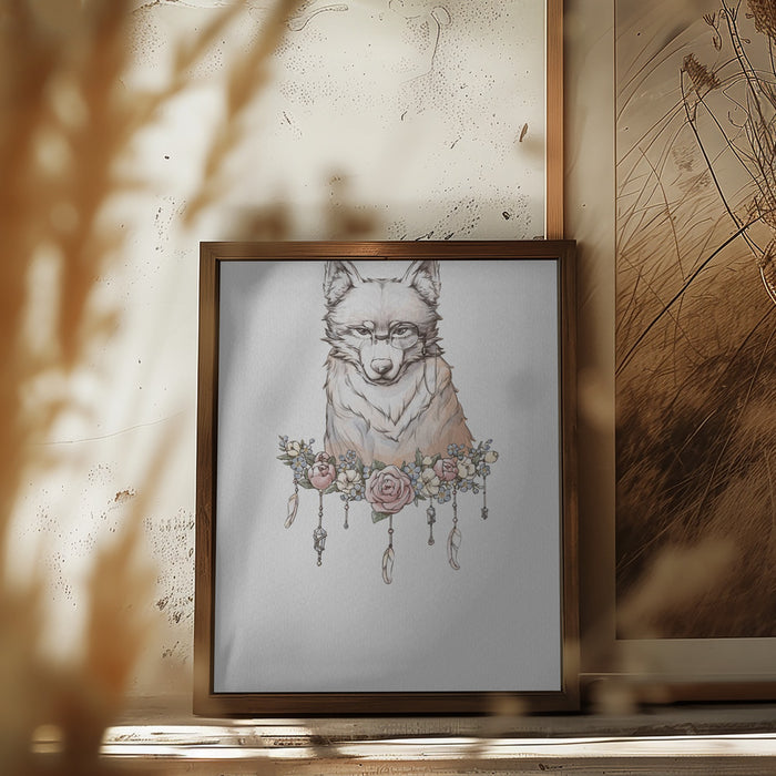 Wolf Art Framed Art Wall Decor