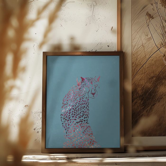 Abstract Cheetah Framed Art Modern Wall Decor