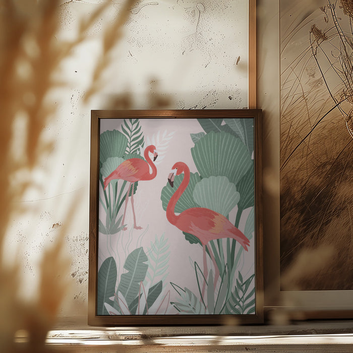 Flamingo Dreams Framed Art Wall Decor