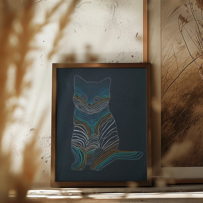 Meow Meow Framed Art Modern Wall Decor