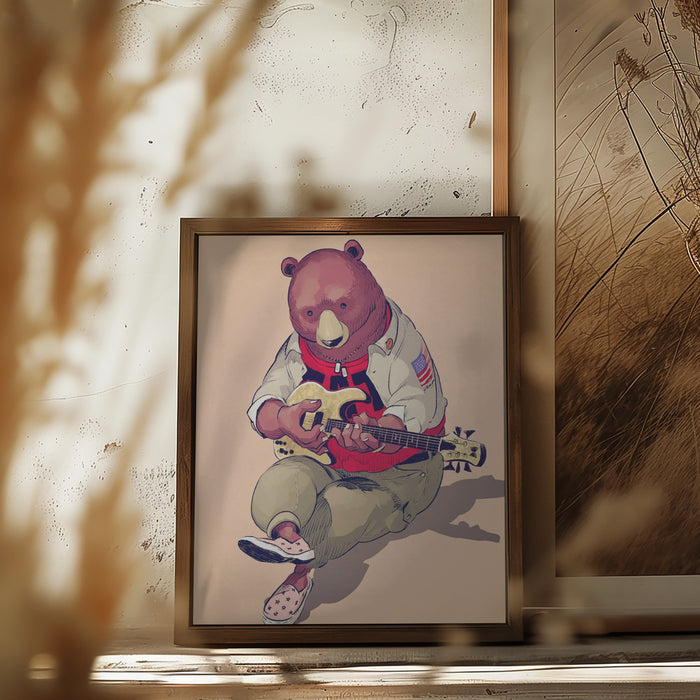 Technical Bear Framed Art Wall Decor