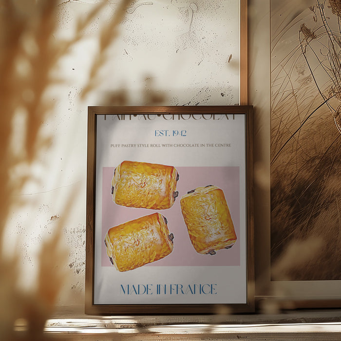 Pain Au Chocolat Print Framed Art Wall Decor