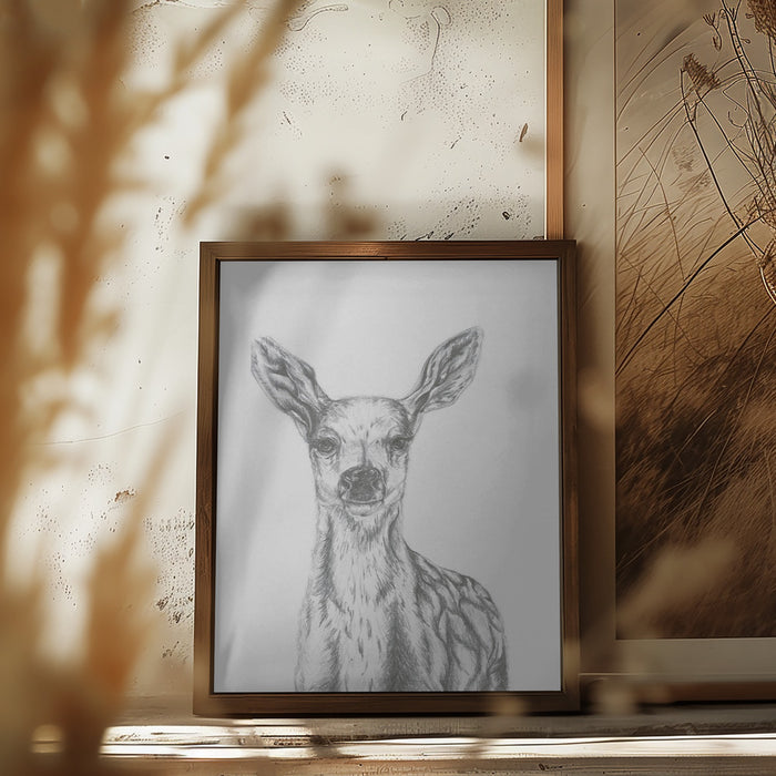 Deer Framed Art Wall Decor