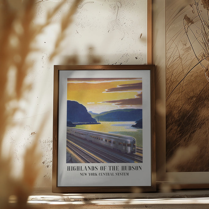 Highlands of the Hudson  New York Central System Framed Art Modern Wall Decor