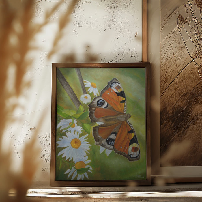 Peacock Butterfly Framed Art Wall Decor