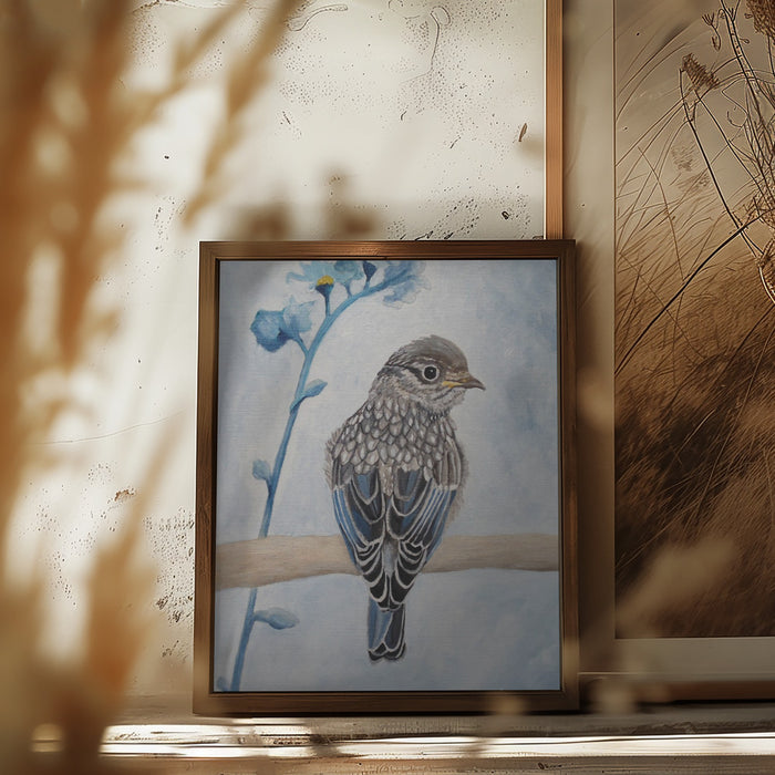 Perked and Perched Framed Art Modern Wall Decor