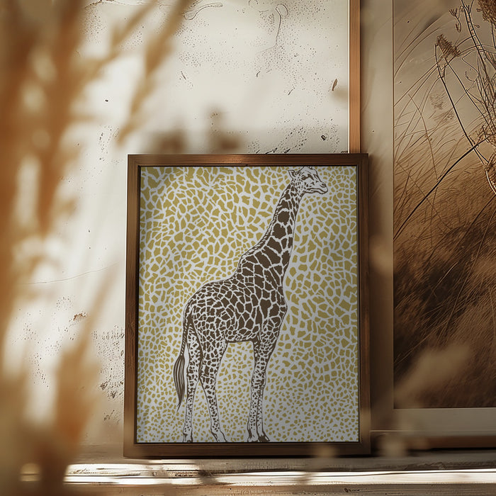 The Majestic Giraffe Framed Art Modern Wall Decor