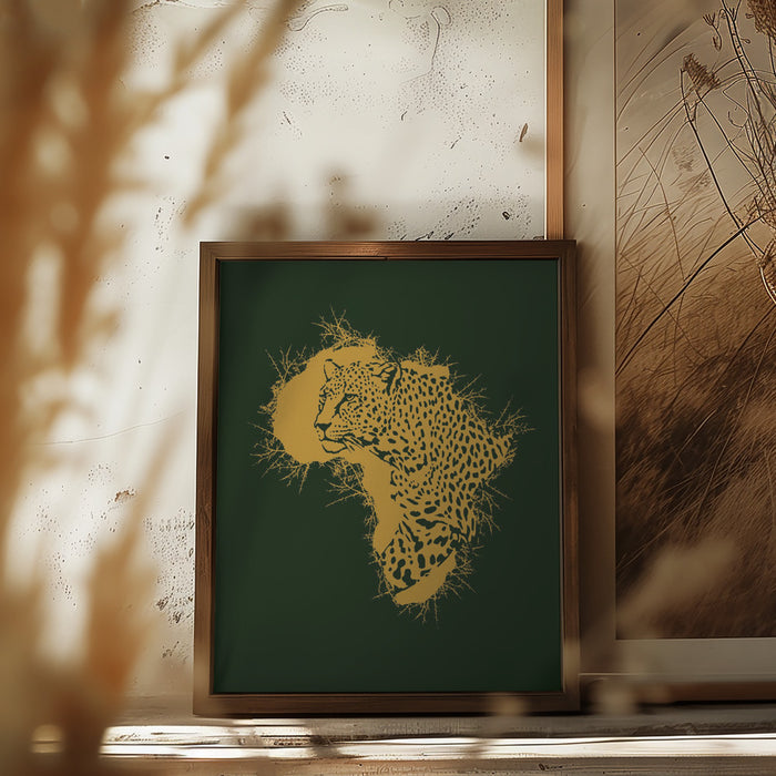 Leopard Africa Thorns Framed Art Wall Decor