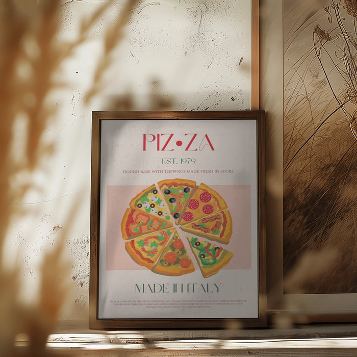 Pizza Framed Art Modern Wall Decor