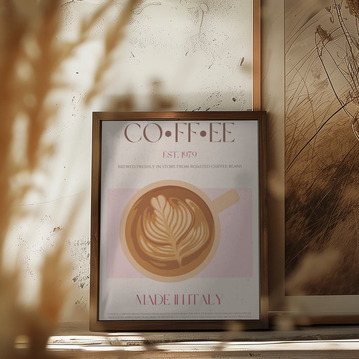 Coffee Framed Art Modern Wall Decor