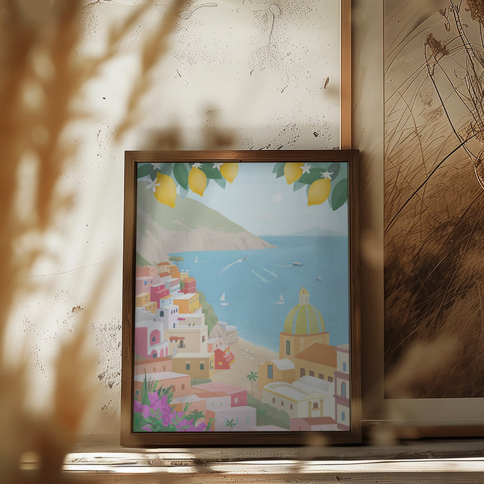 Positano, Italy Framed Art Modern Wall Decor