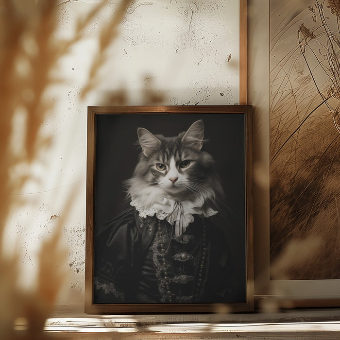 Cat Framed Art Modern Wall Decor