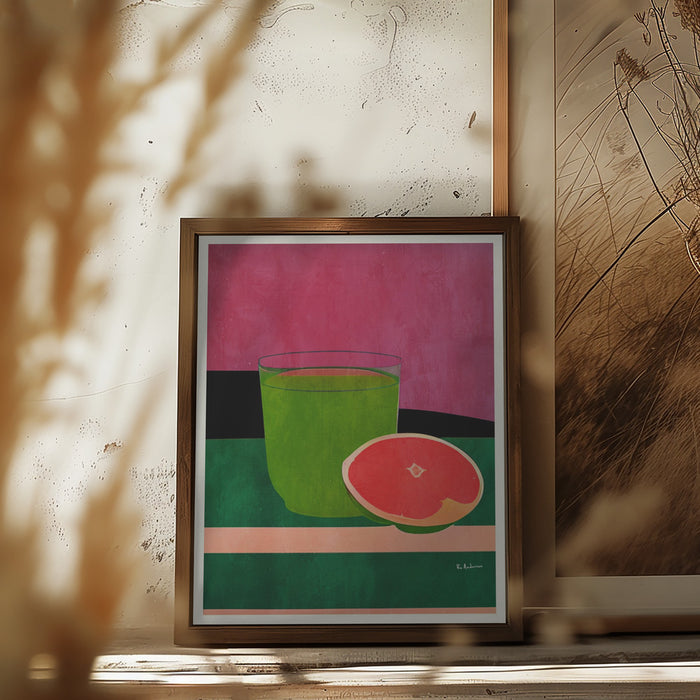 Pink, Little Grapefruit Framed Art Wall Decor