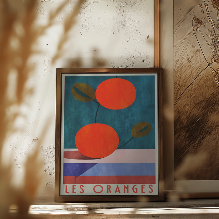 Les Oranges Framed Art Modern Wall Decor