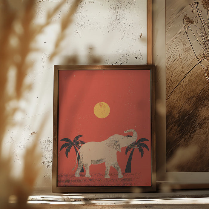 Elephant Framed Art Wall Decor