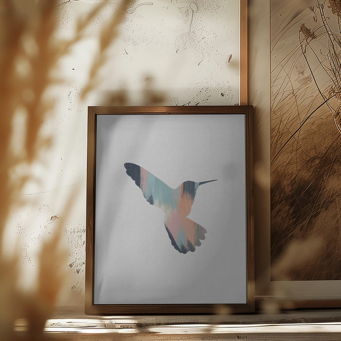 Pastel Hummingbird Ii Framed Art Wall Decor