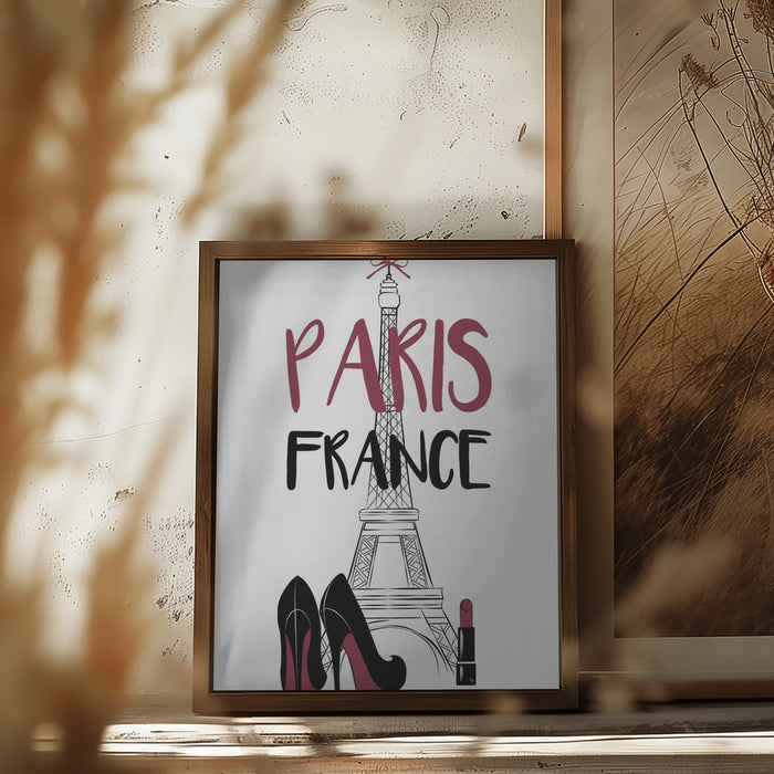 France Framed Art Modern Wall Decor