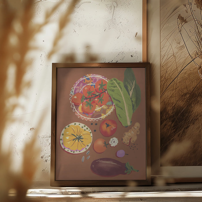 Veggies Framed Art Wall Decor