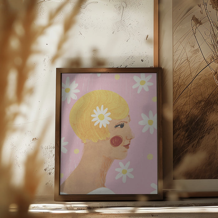 Daisy Framed Art Wall Decor