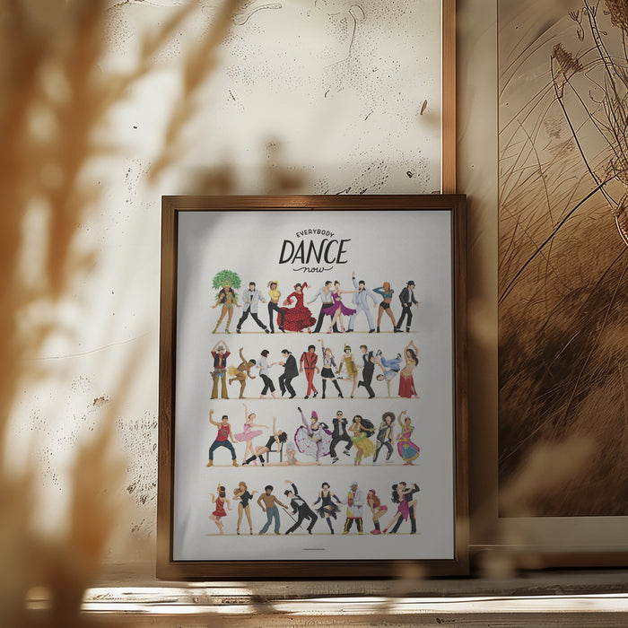 Everybody Dance Now Framed Art Modern Wall Decor