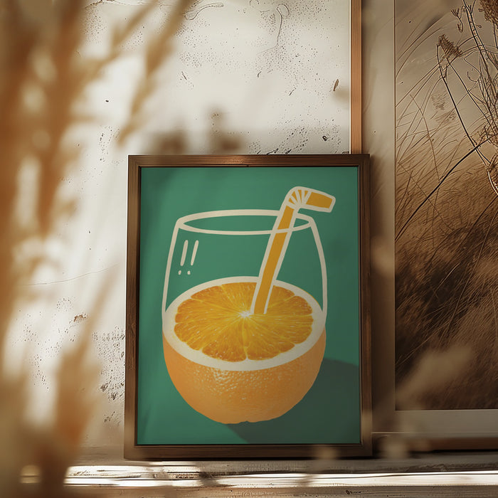 Orange juice Framed Art Wall Decor