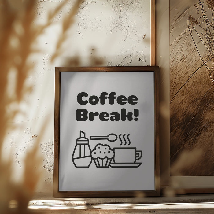 Coffee Break Framed Art Modern Wall Decor