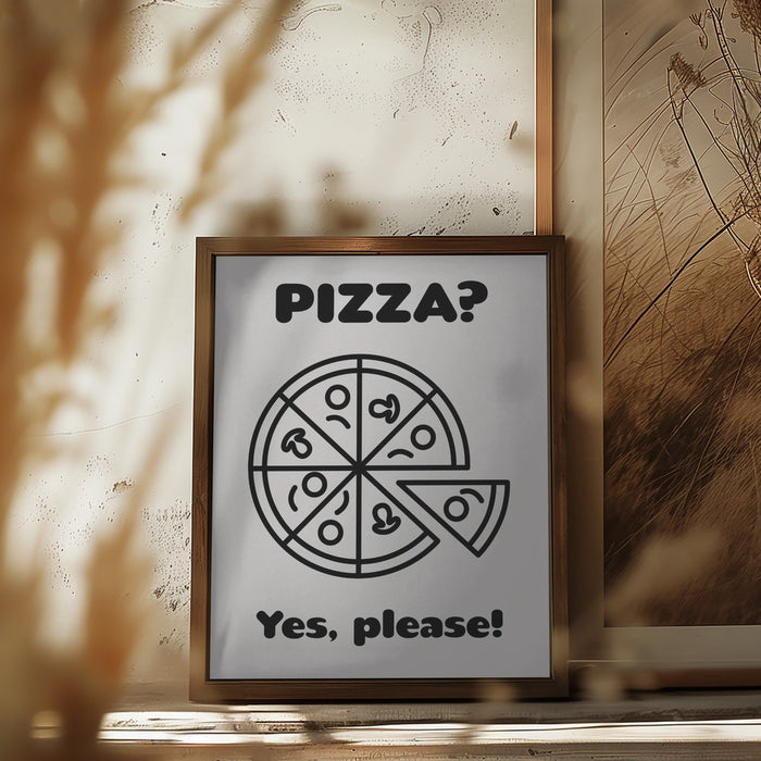 Pizza Framed Art Modern Wall Decor