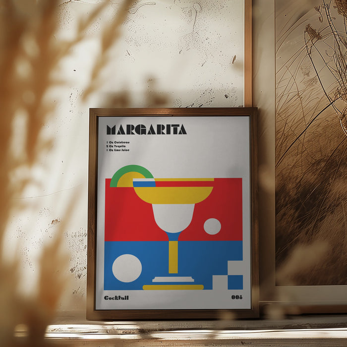 Margarita Bauhaus Cocktail Framed Art Wall Decor