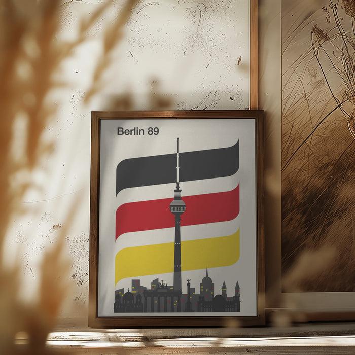 Berlin Retro Travel Print Framed Art Wall Decor