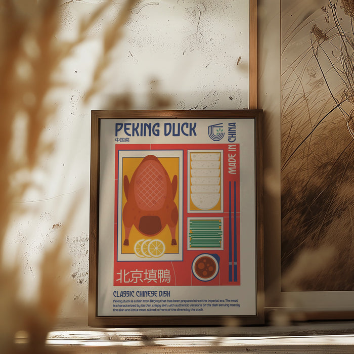 Peking Duck Japanese Food Print Framed Art Modern Wall Decor