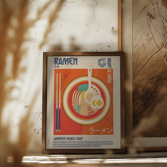 Ramen Japanese Food Print Framed Art Wall Decor