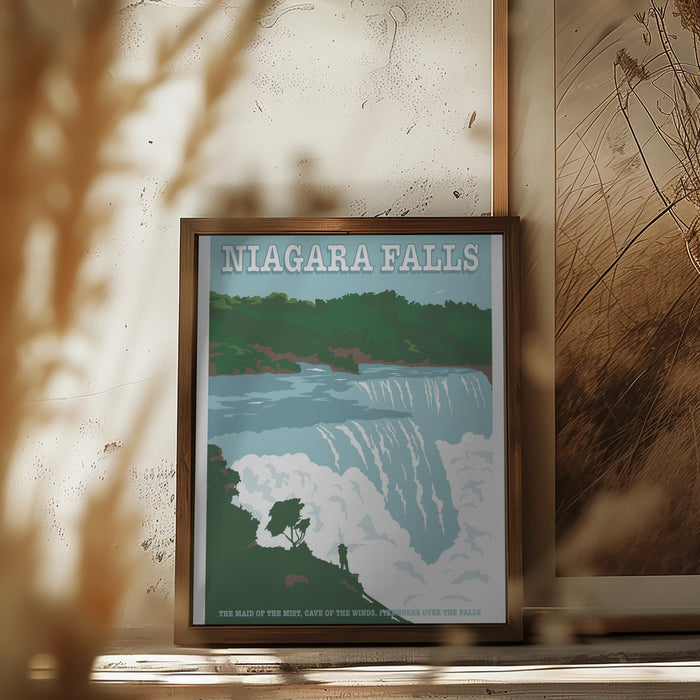 Niagara FallsTravel Print Framed Art Modern Wall Decor