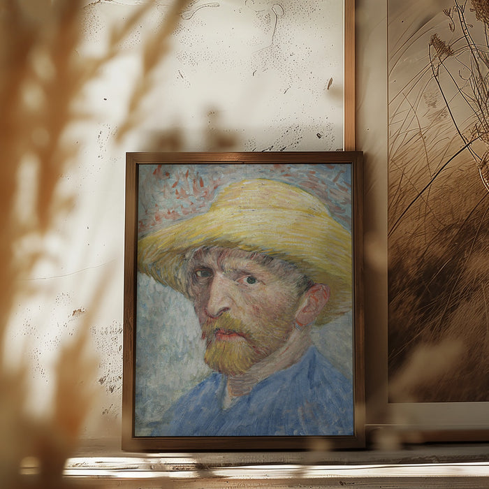 Vincent Van Gogh's Self Portrait (1887) Framed Art Wall Decor