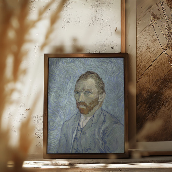 Vincent Van Gogh's Self Portrait (1889) Framed Art Wall Decor