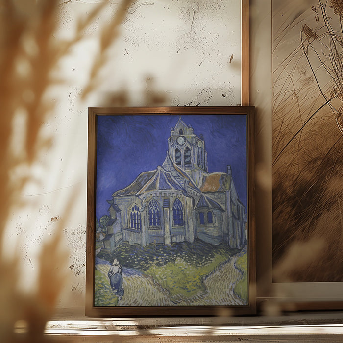 Vincent Van Gogh's the Church At Auvers (1890) Framed Art Wall Decor