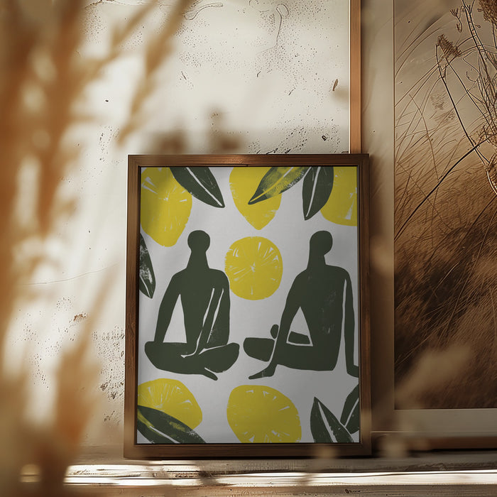 Lemon Day Framed Art Modern Wall Decor