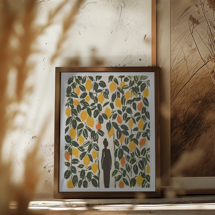 In The Lemon Garden Framed Art Modern Wall Decor