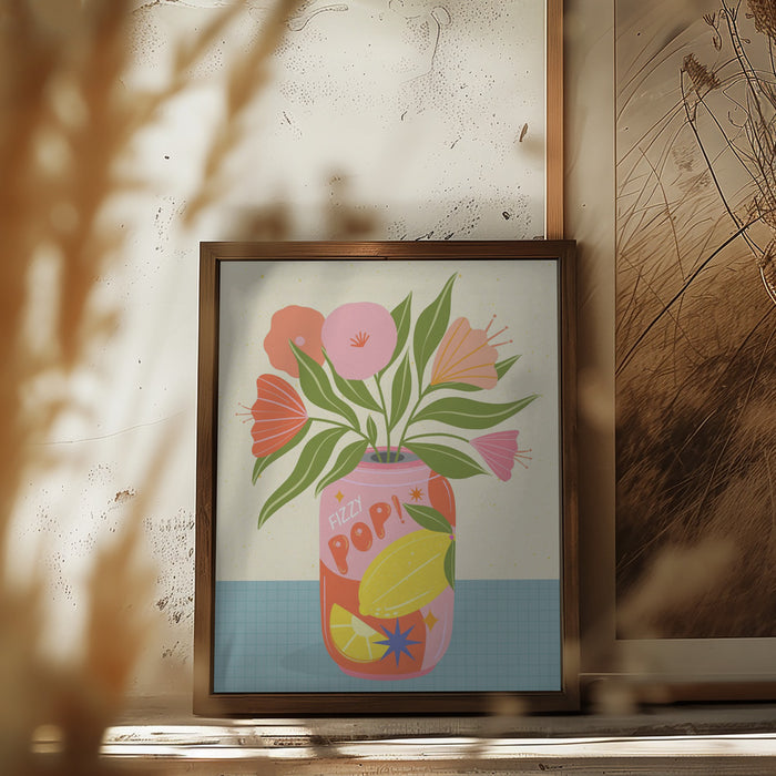 Flowers in Can Framed Art Wall Decor