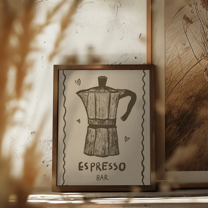 Espresso Framed Art Modern Wall Decor