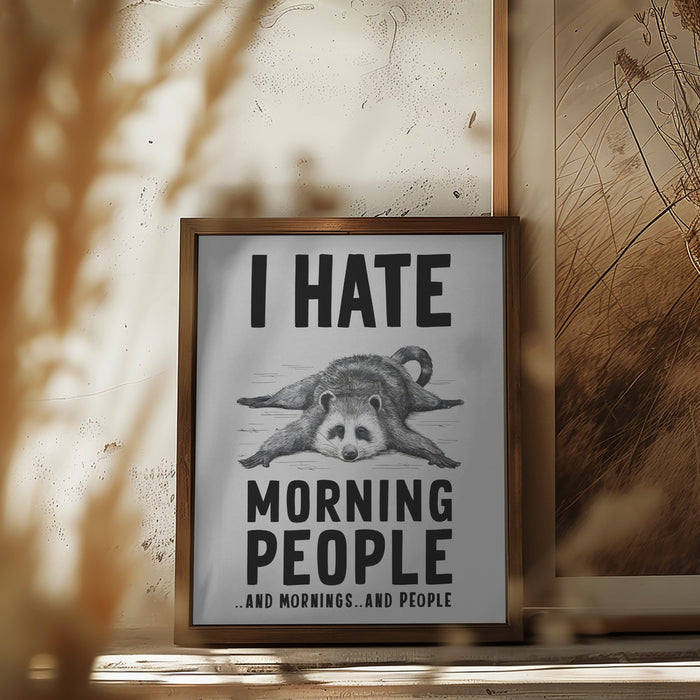 I Hate Morning People Framed Art Wall Decor