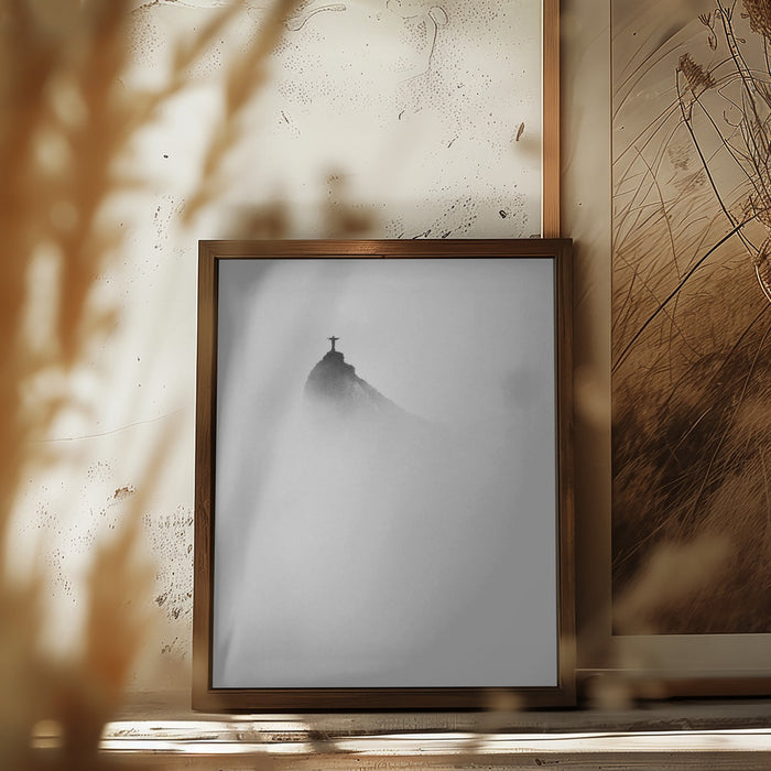 Cristo in the mist Framed Art Modern Wall Decor