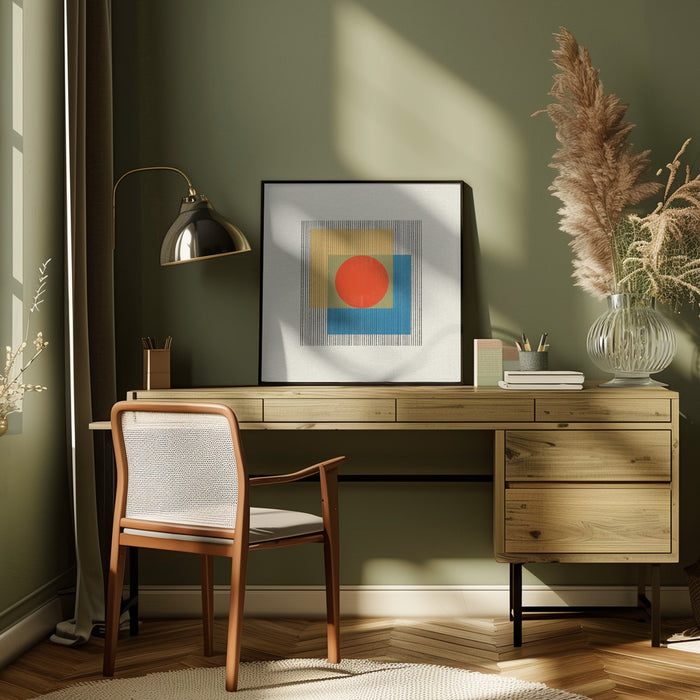 Midcentury Modern Object No3. Square Canvas Art Print