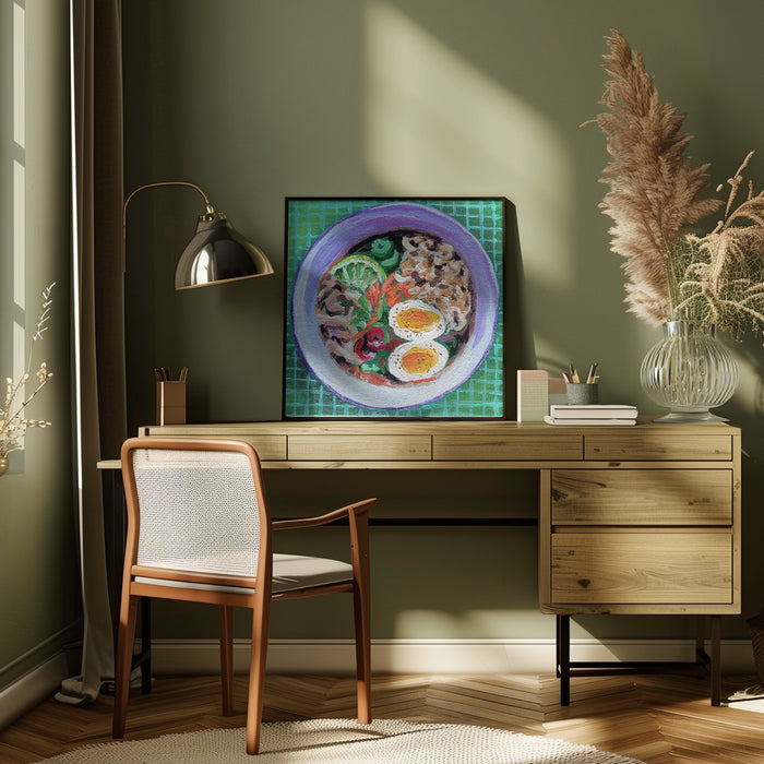 Ramen Square Canvas Art Print